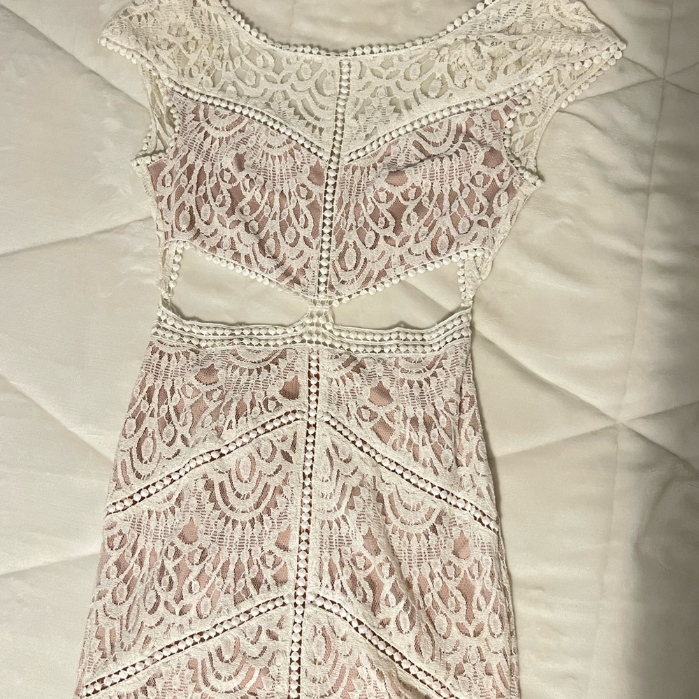 Lace cut out dress